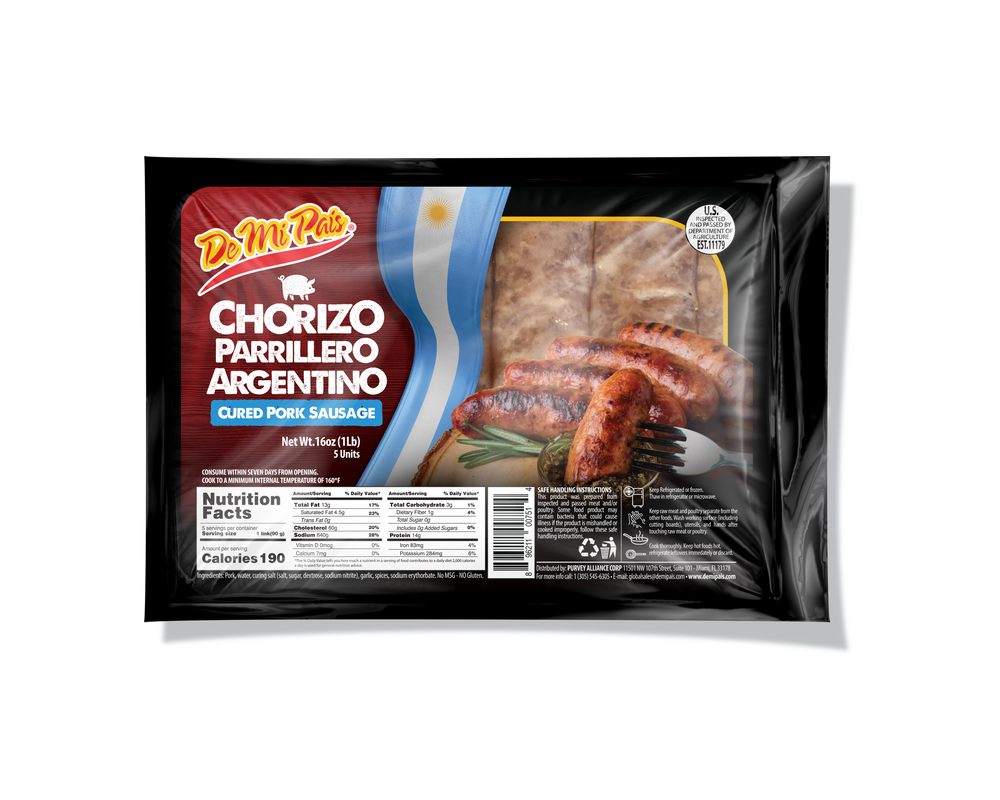 Chorizo argentino / cured pork sausage 16oz