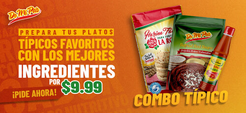 prepara tus platos, tipicos favoritos con los mejores, ingredients por, $9.99, Combo tipico