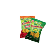 plantain chips gembos regular and spicy chips packets